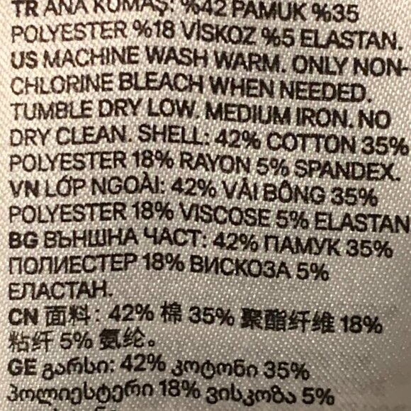 H&M Ankle Pants Trousers White with Black Pinstripes Sz 8 #18A - Picture 6 of 6